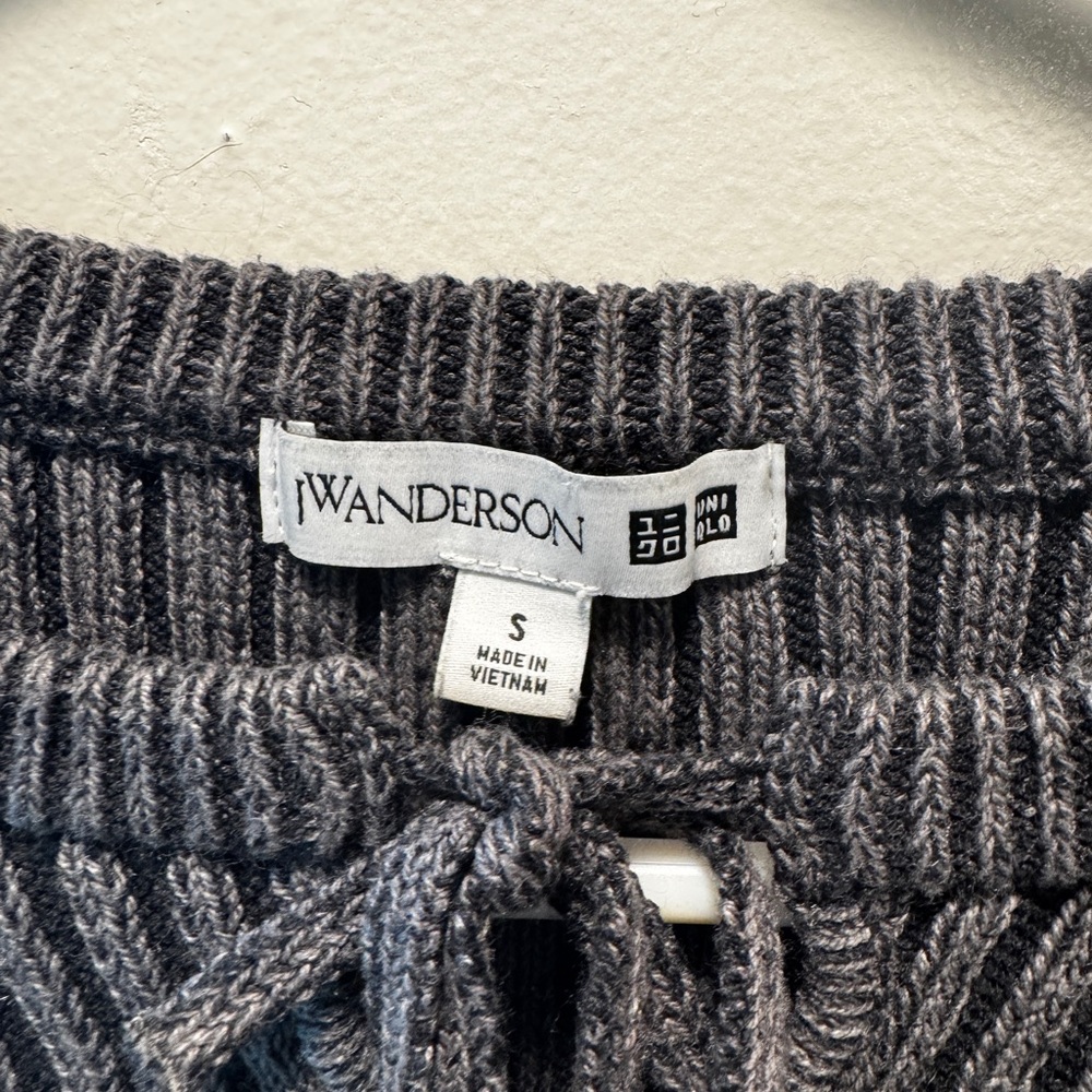 JW ANDERSON UNIQLO Gray Ribbed Knit Sweater - Picture 2 of 4